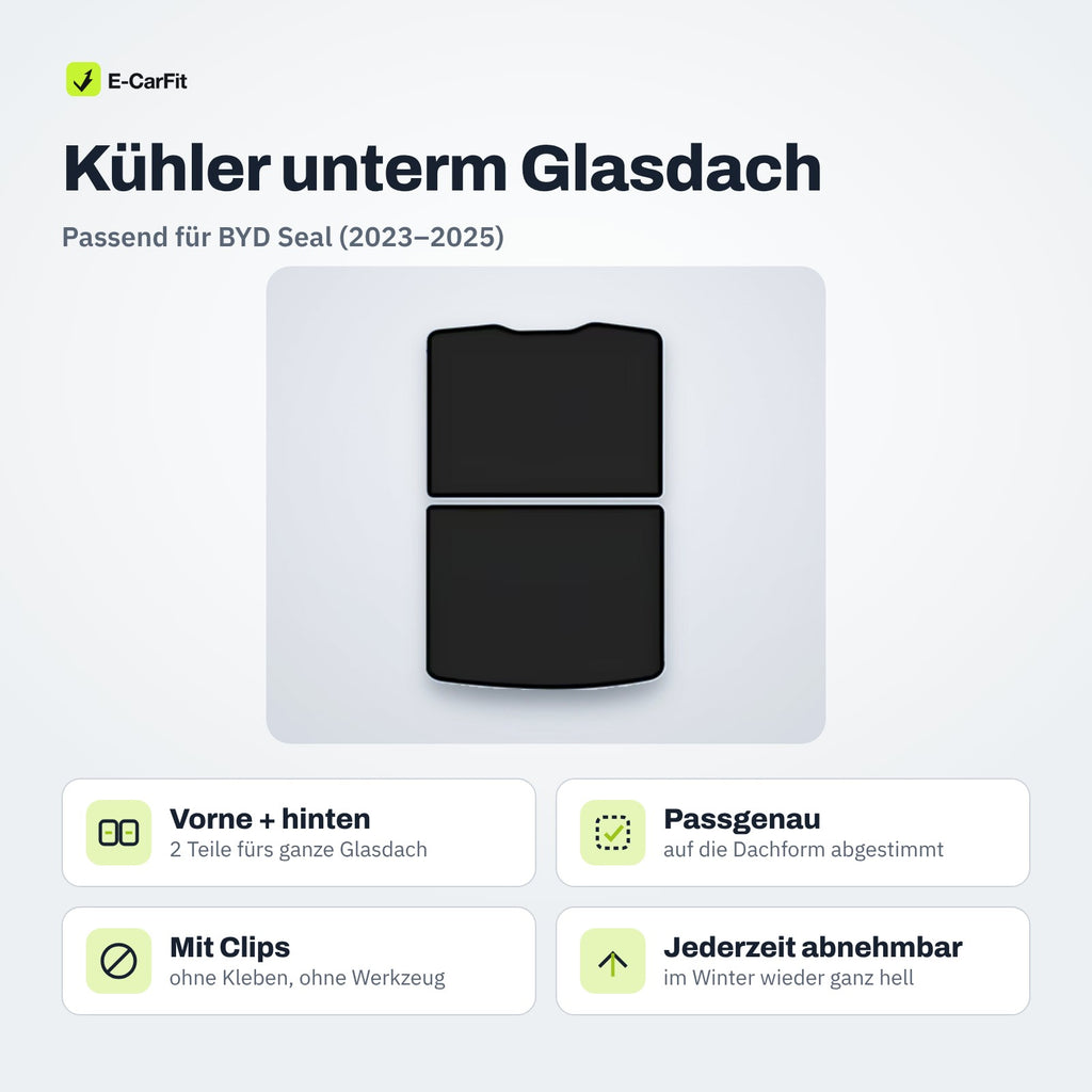 Vorteile des Glasdach-Sonnenschutzes für den BYD Seal