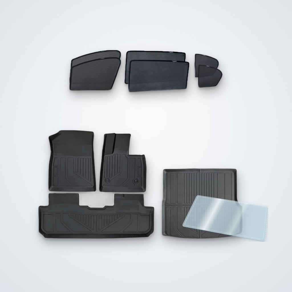 Neuwagen-Paket für den BYD Seal U: Fußmatten-Set, Sonnenschutz und Panzerglas