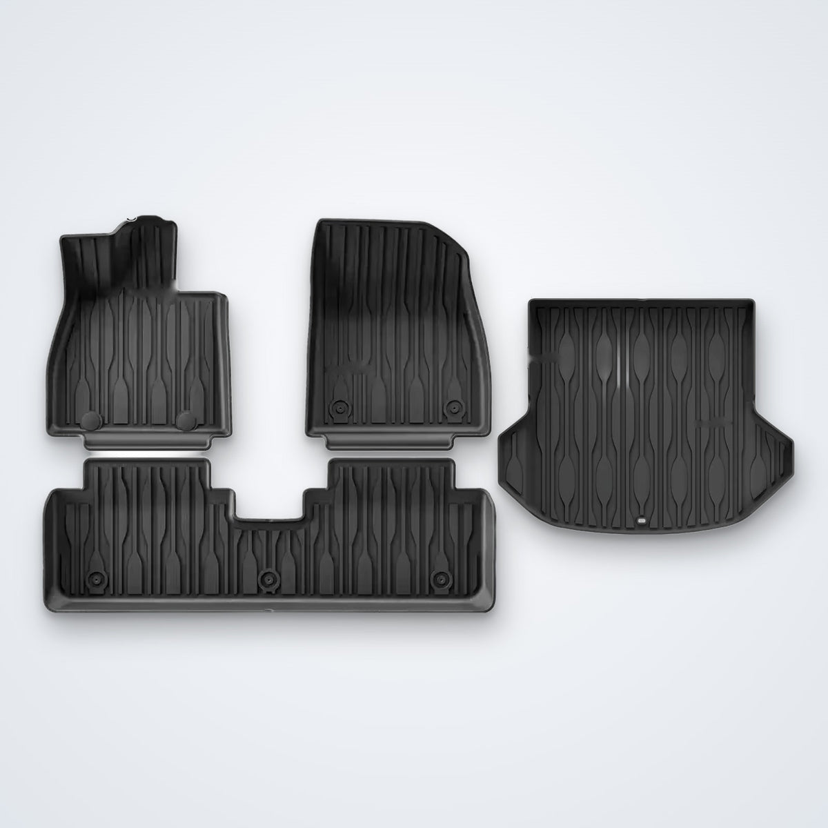 3D-Fußmatten-Set mit Kofferraummatte für den BYD Seal 6 DM-i Touring – Produktansicht