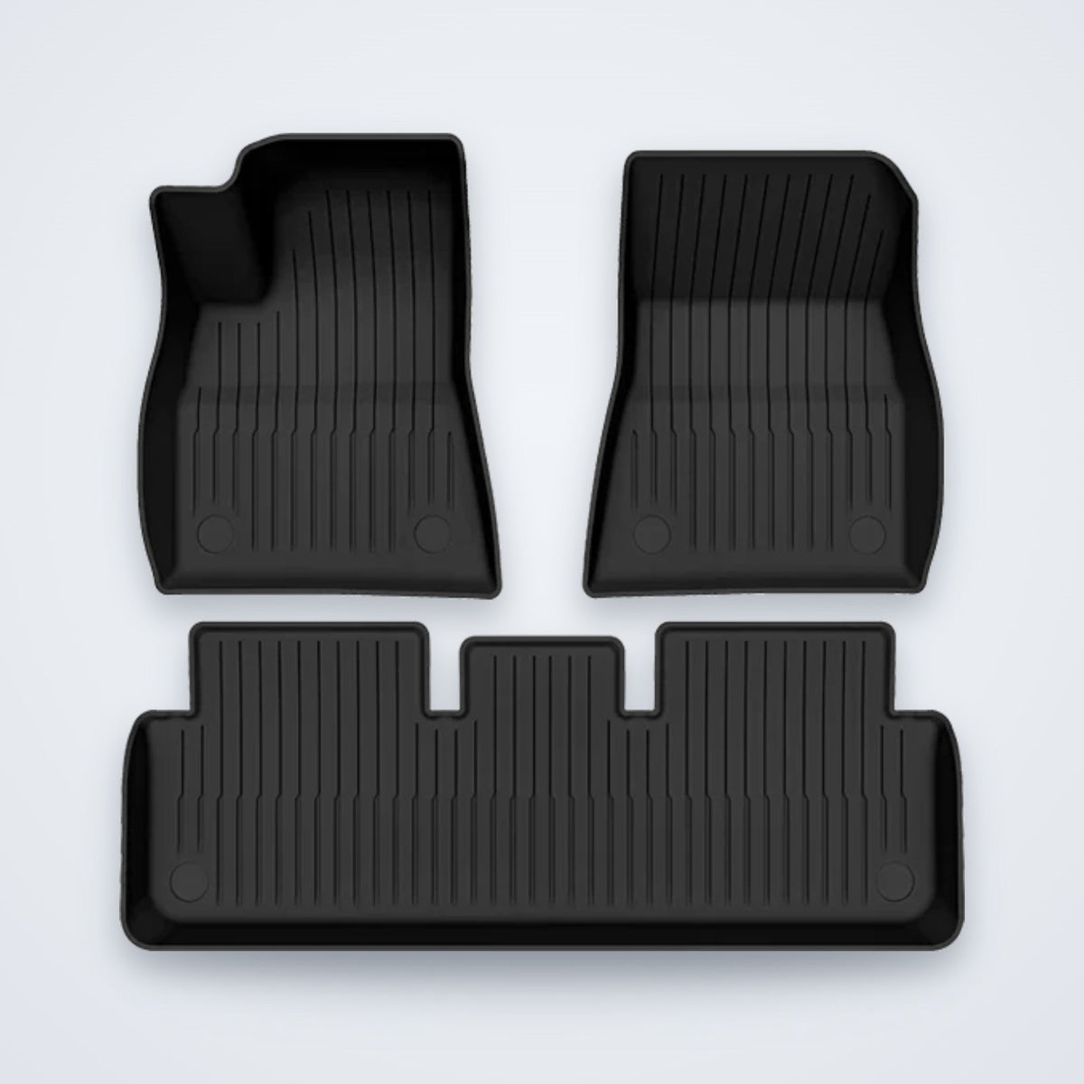 3D-Fußmatten-Set vorne und hinten für das Tesla Model 3 (2019–2022) – Produktansicht